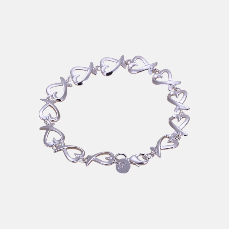 Pulseira Coração Infinito em Prata 925