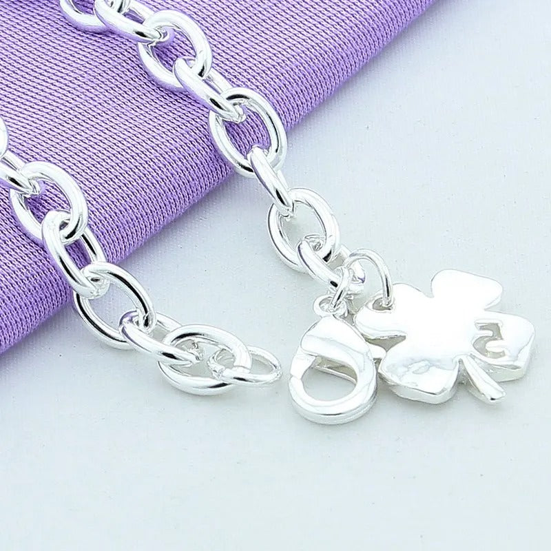 Pulseira Trevo da Sorte em Prata 925