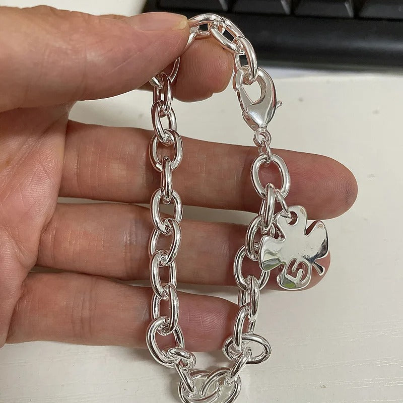Pulseira Trevo da Sorte em Prata 925